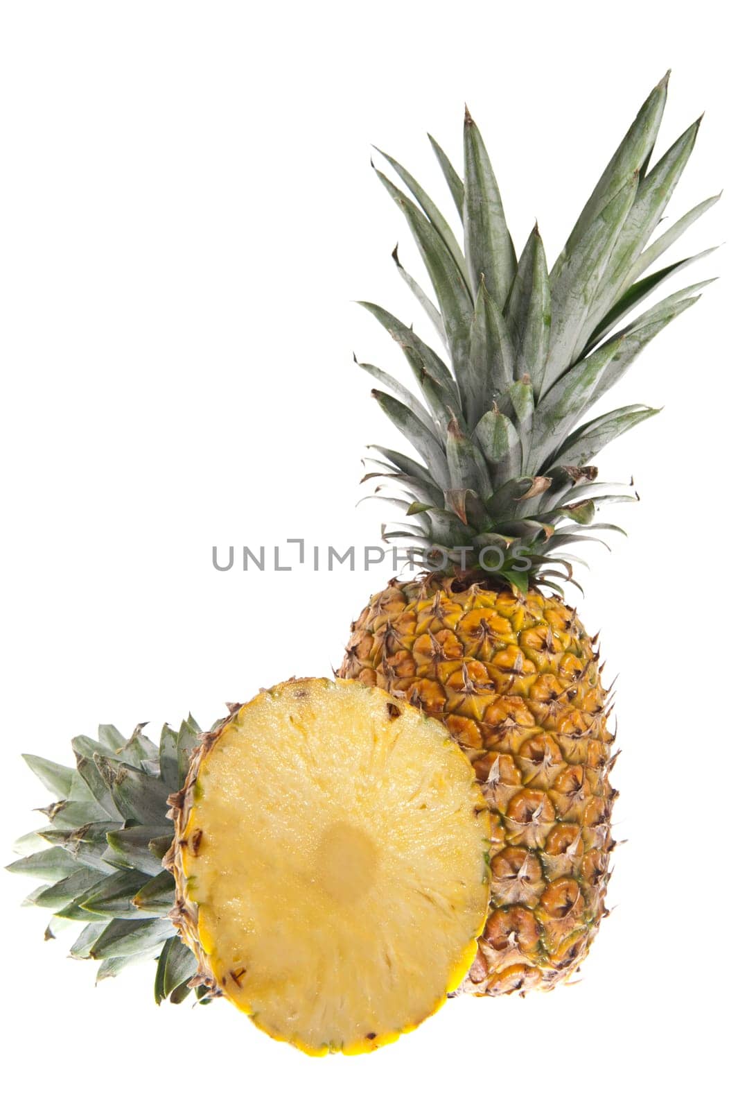 a Fresh pineapple on a white background