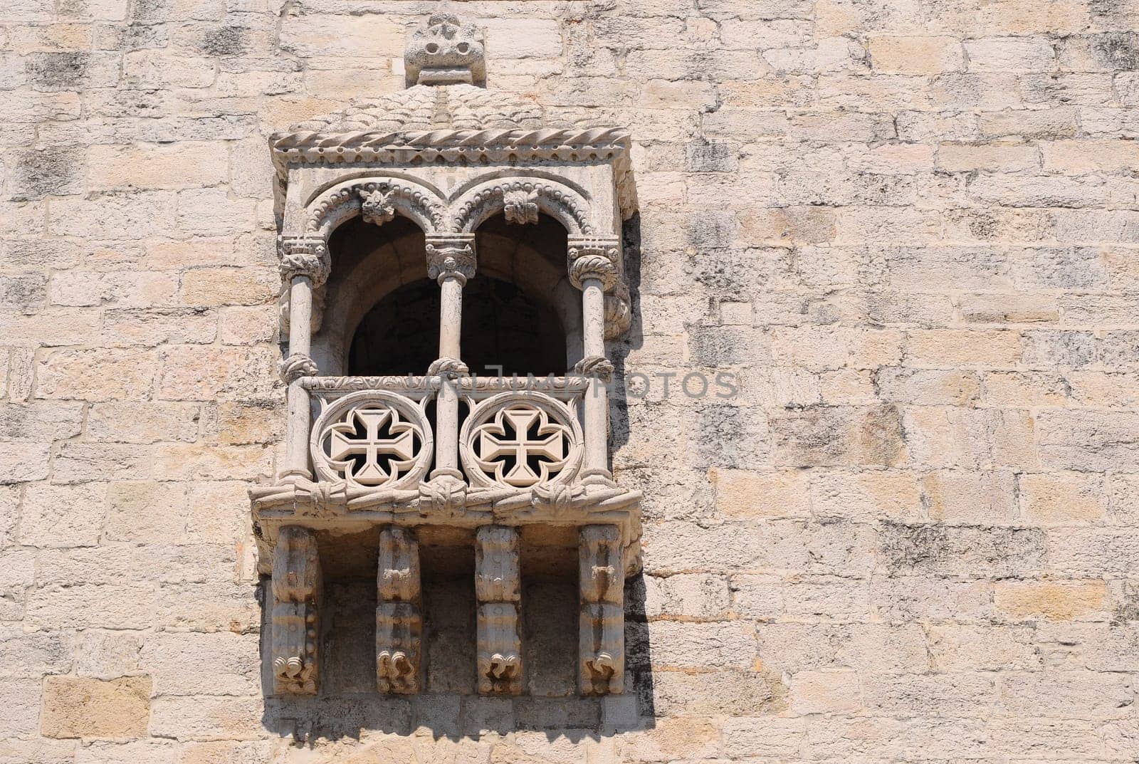 Detail of the Tower of Belém,Fortress Tower in Lisbon
