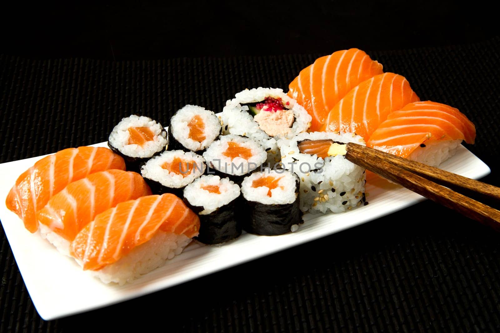 Sushi Set over black