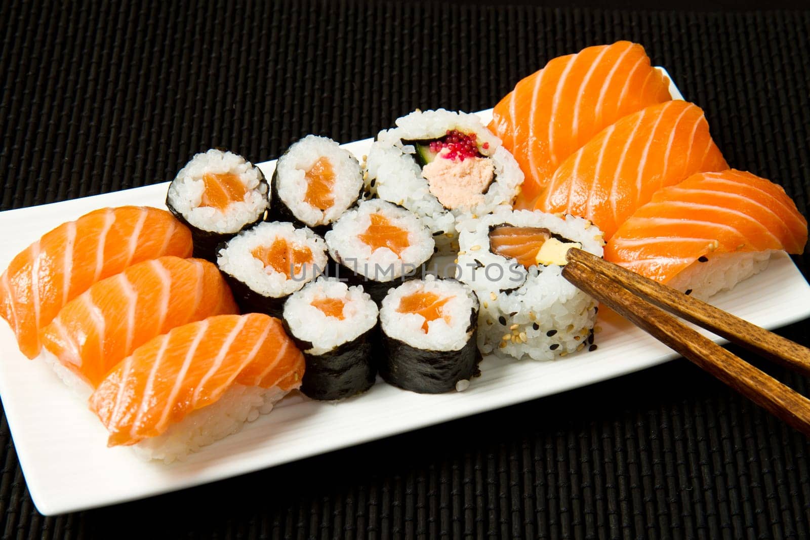 Sushi Set over black