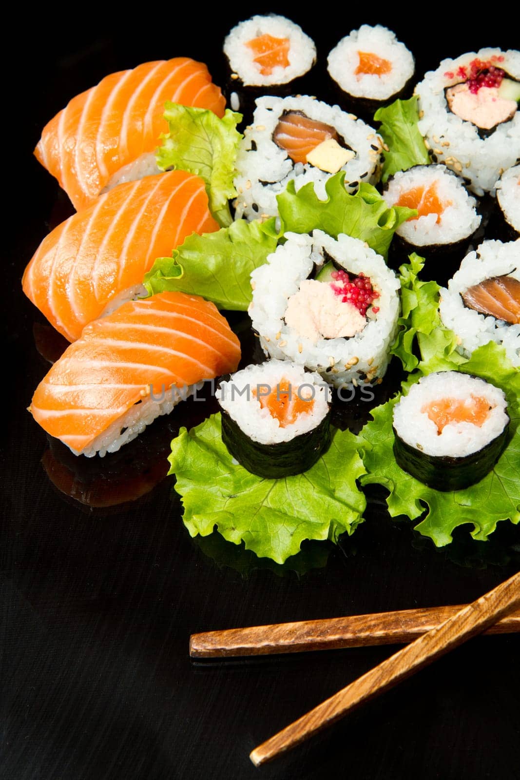 Sushi Set over black