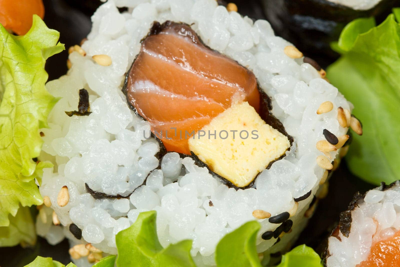 fresh sushi traditional japanese food