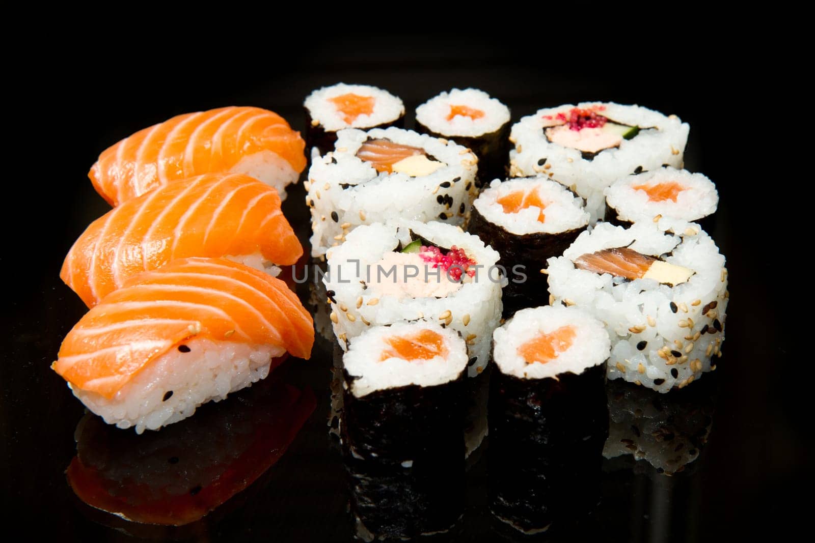 Sushi Set over black