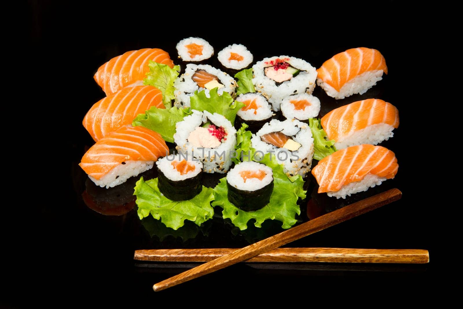 Sushi Set over black