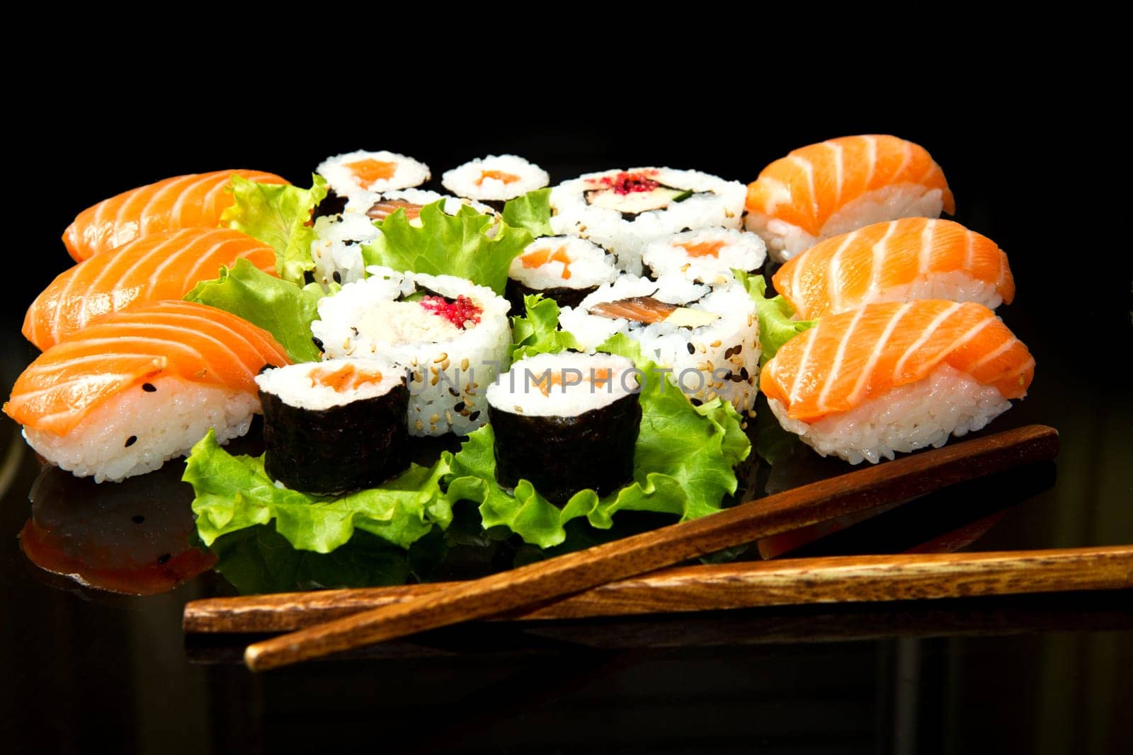 Sushi Set over black