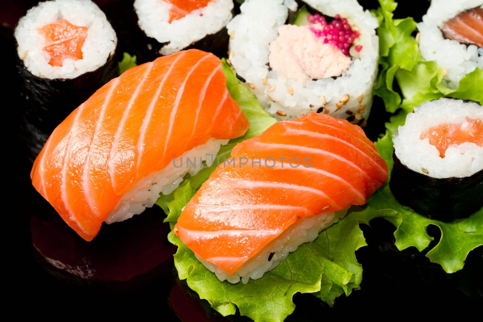 Sushi Set over black