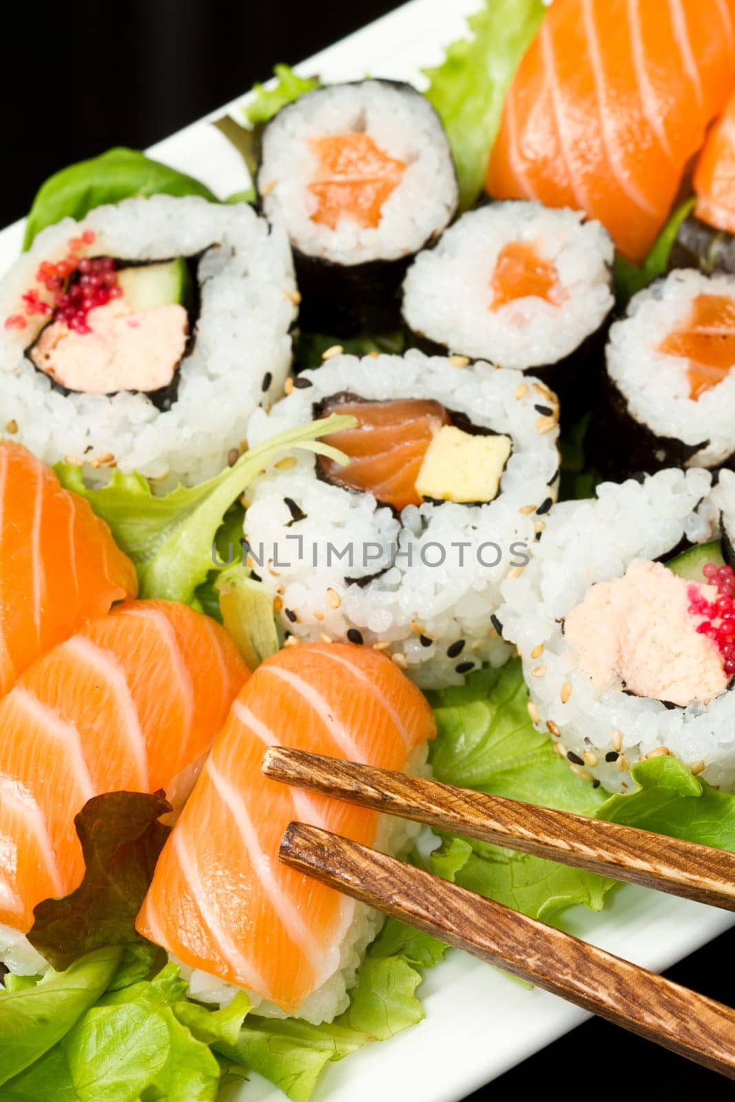 Sushi Set over black
