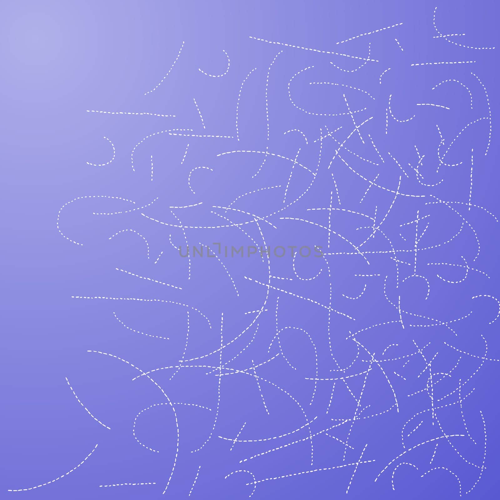 Blue background and randomly placed handmade white lines