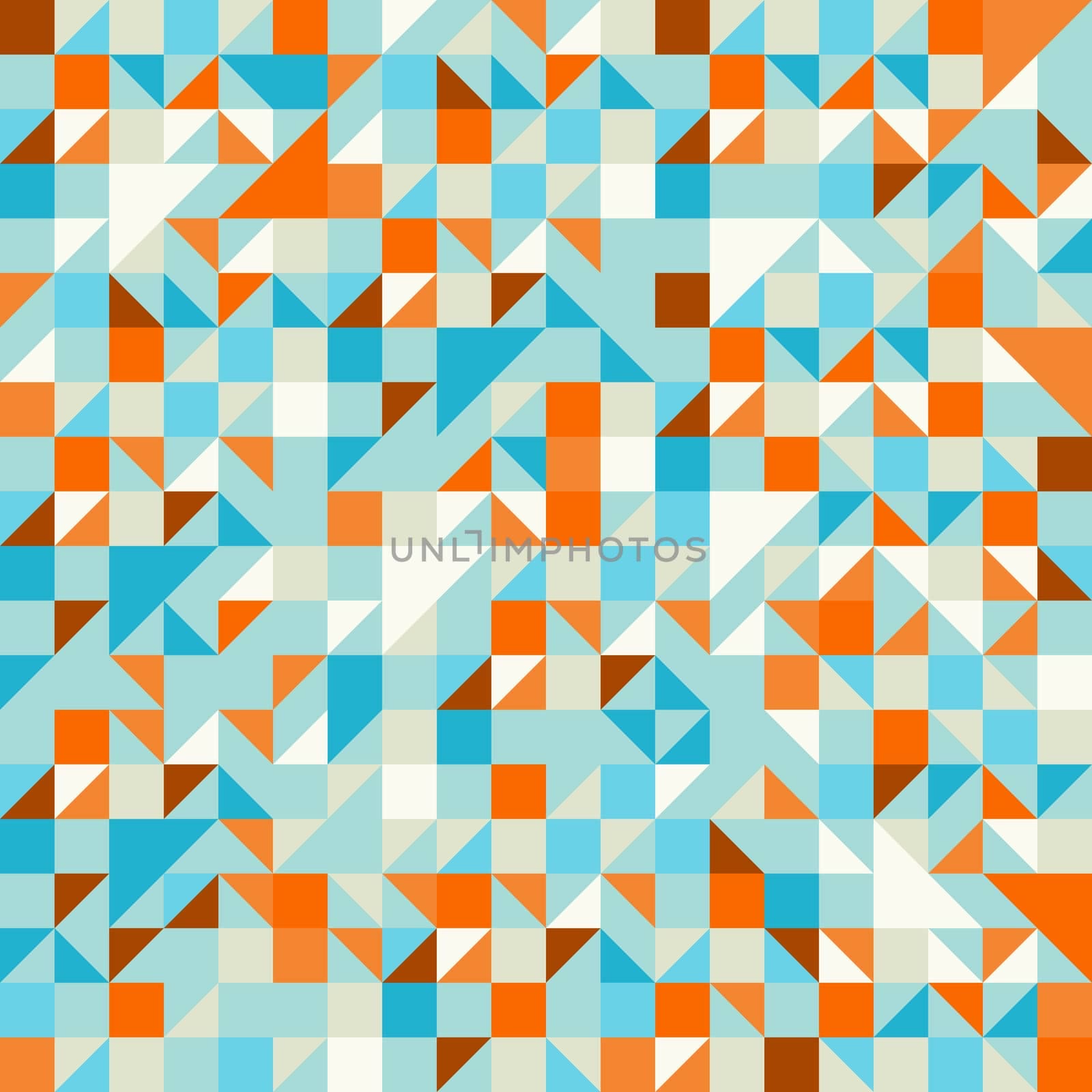 Geometric seamless pattern with triangles and squares