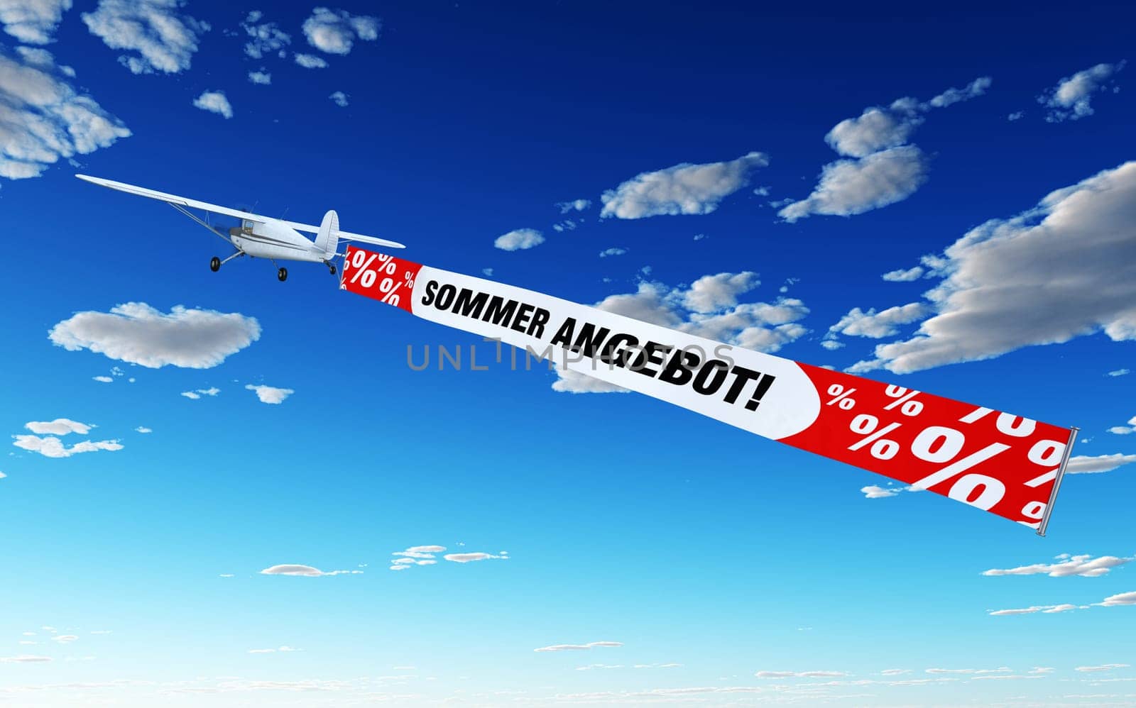 Airplane with banner - Summer offer