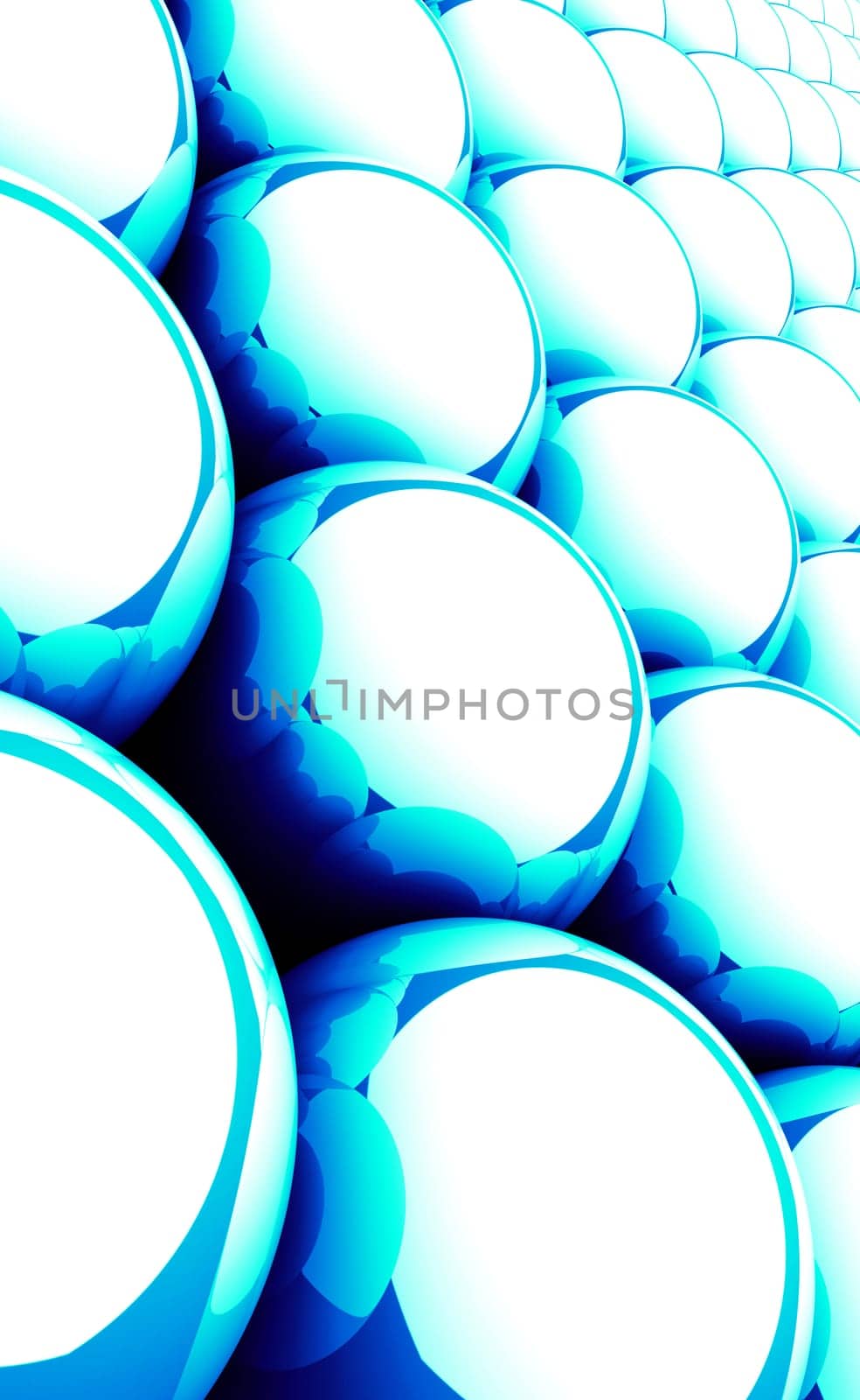 Blue reflection balls background 02
