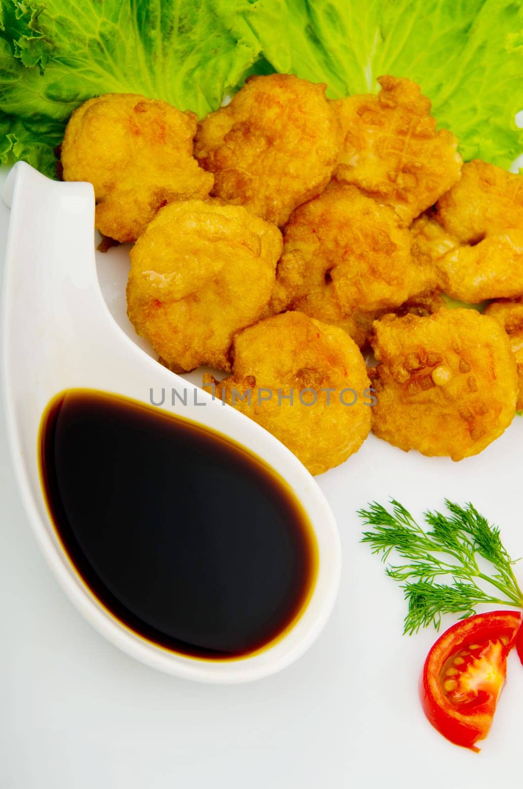 Chicken piecies in the plate