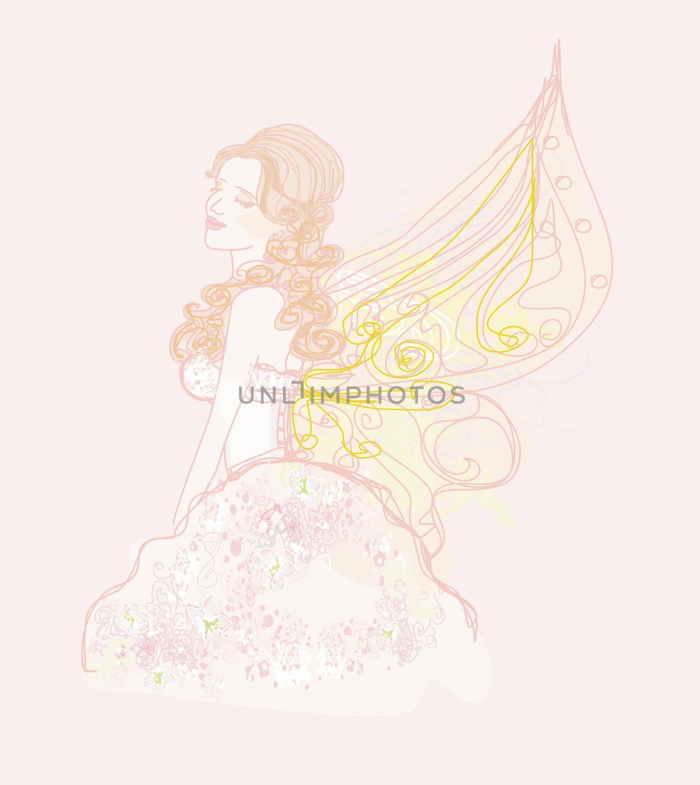 beautiful fairy vector graphic