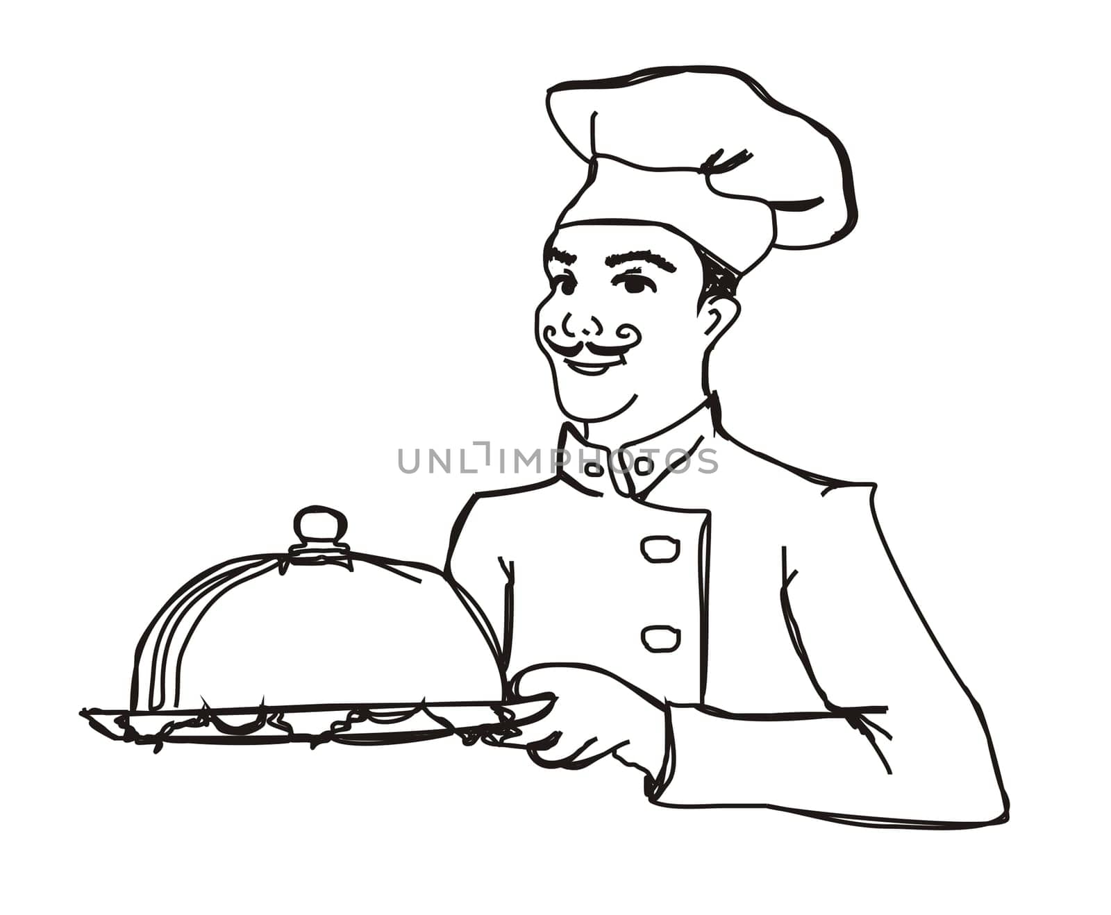 chef cook doodle illustration