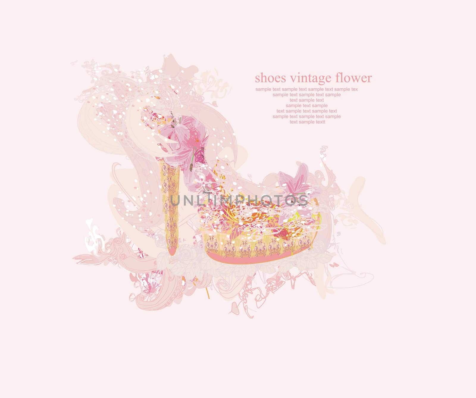 abstract shoes vintage poster
