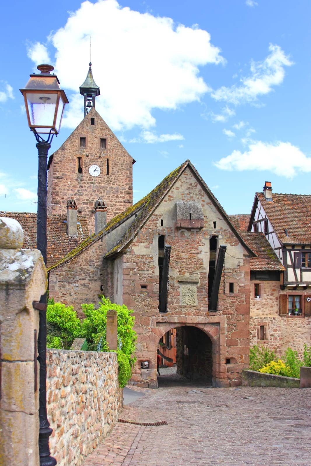 the Upper Gate "Porte Haute"" in Riquewihr,Alsace,Haut-Rhin department,France"