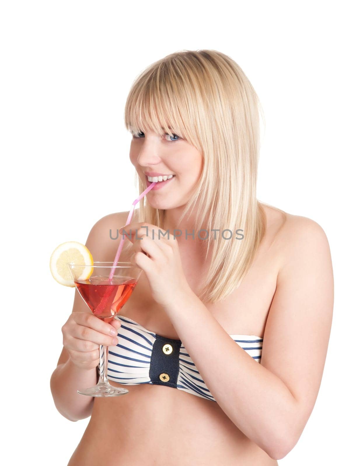 Young woman with cocktail
