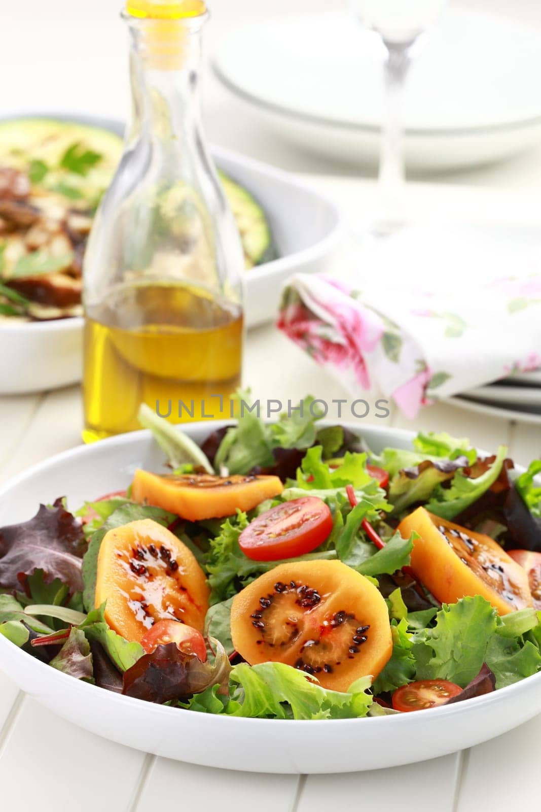 Salad with tamarillos and olive oil
