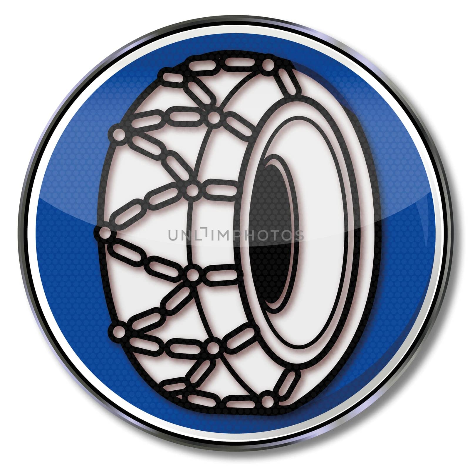 Traffic sign snow chains