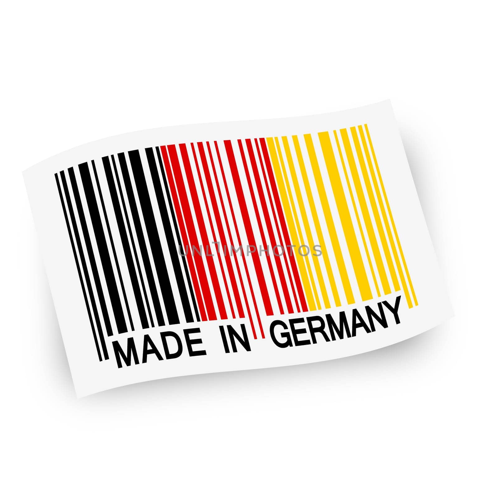 Flag with barcode - MADE IN GERMANY
