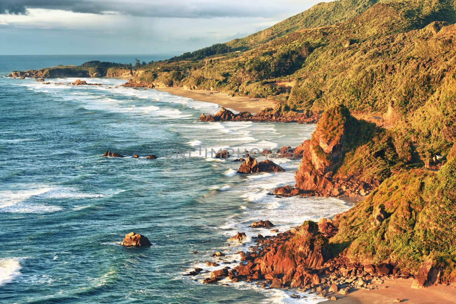 Coastal view of the Tasman sea