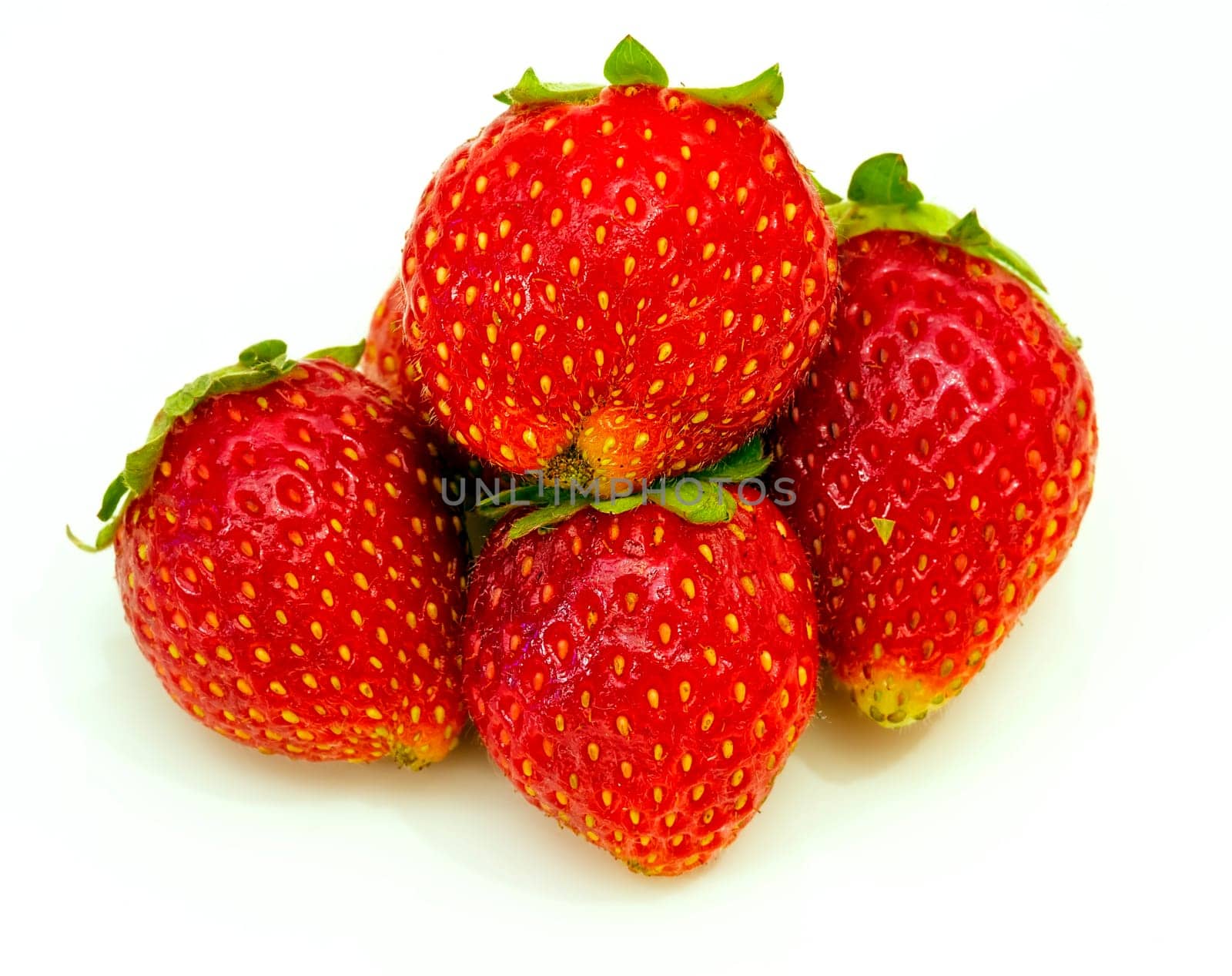 Strawberries isolated over white background