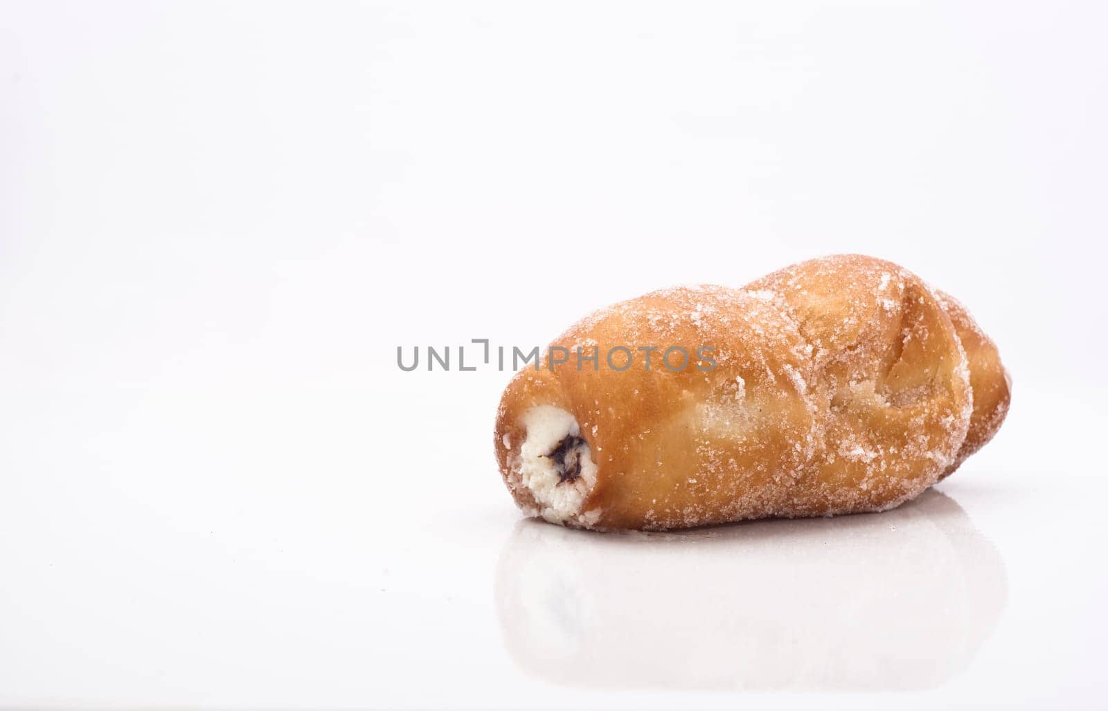 Fried rollo&#039  with ricotta cheese and chocolate. typical Sicilian sweet