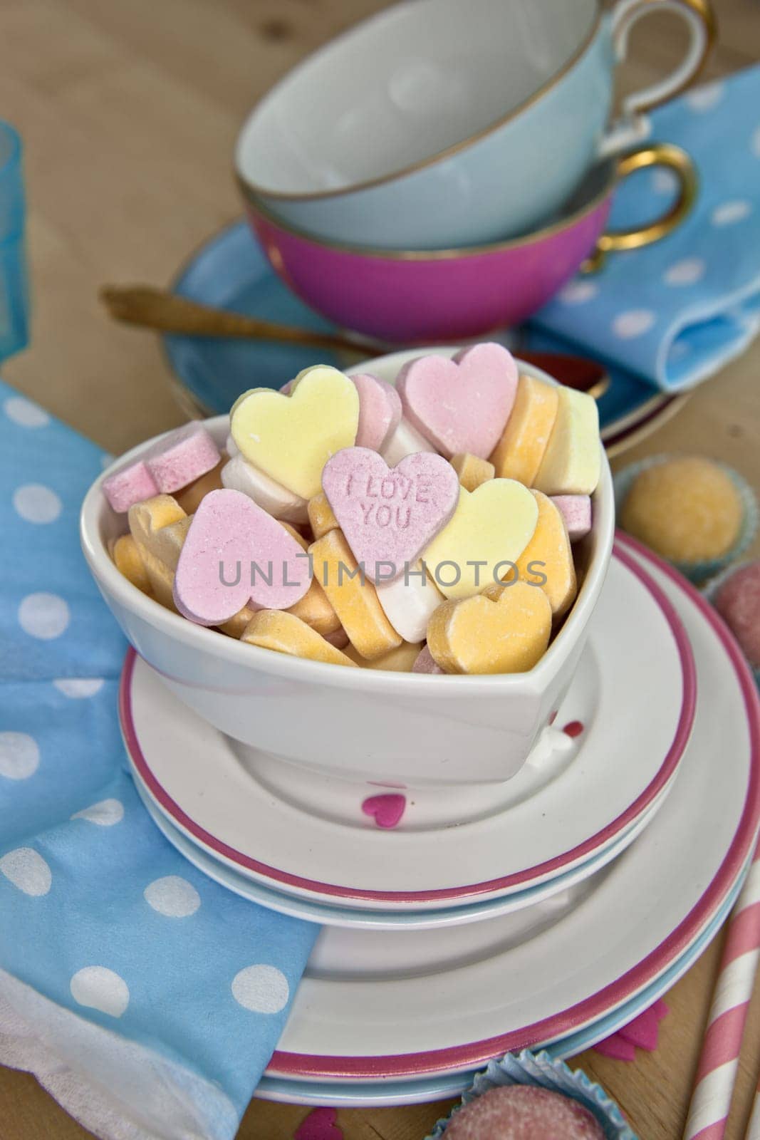 Colorful Sugar Hearts