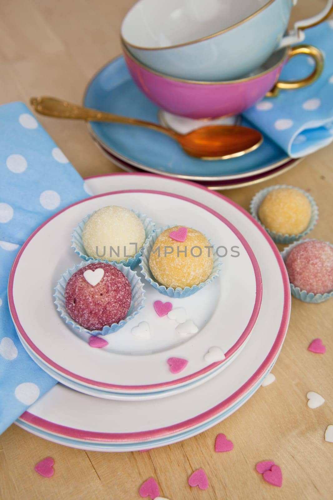Colorful summer truffles