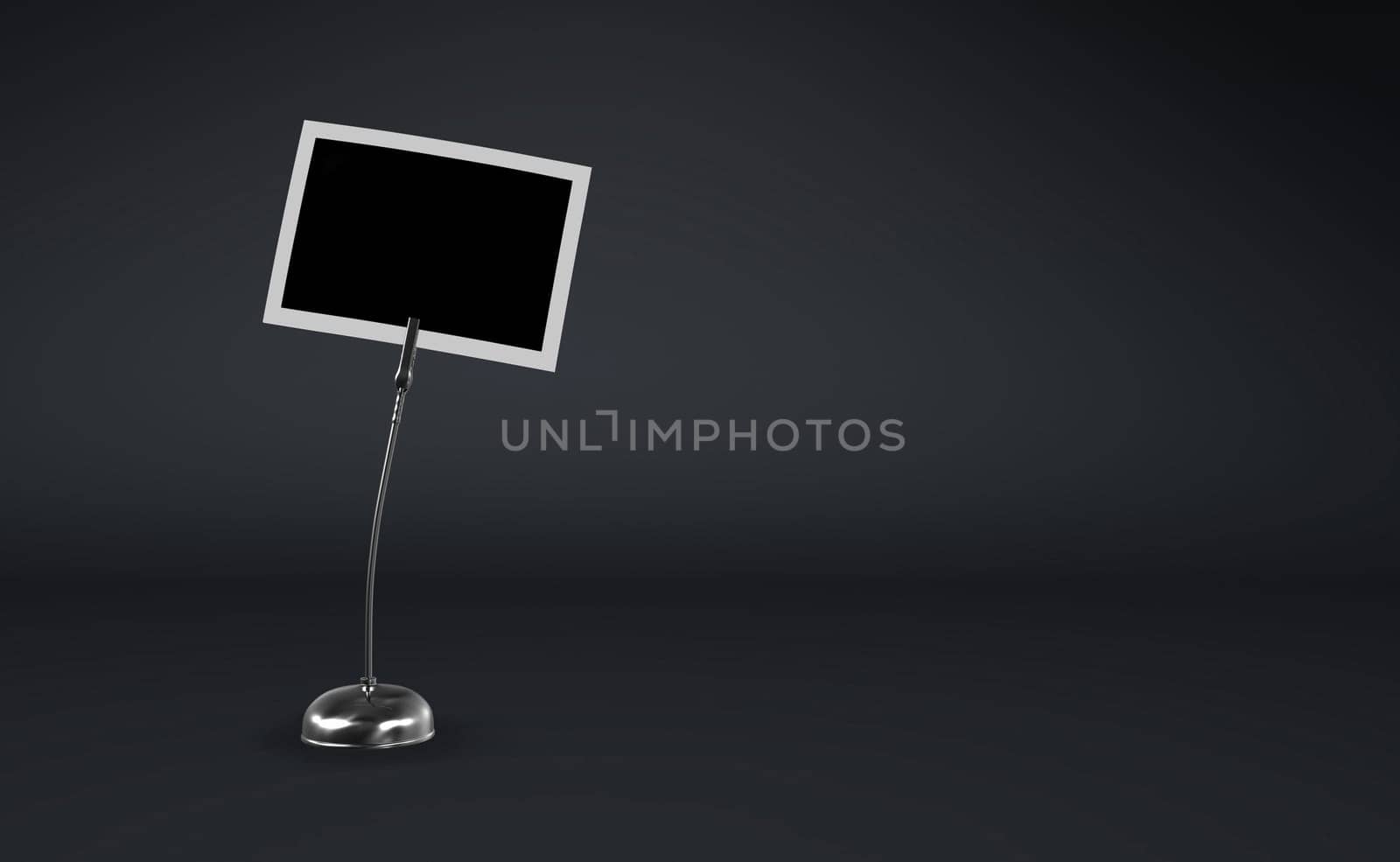 Photo clip silver against black background 1