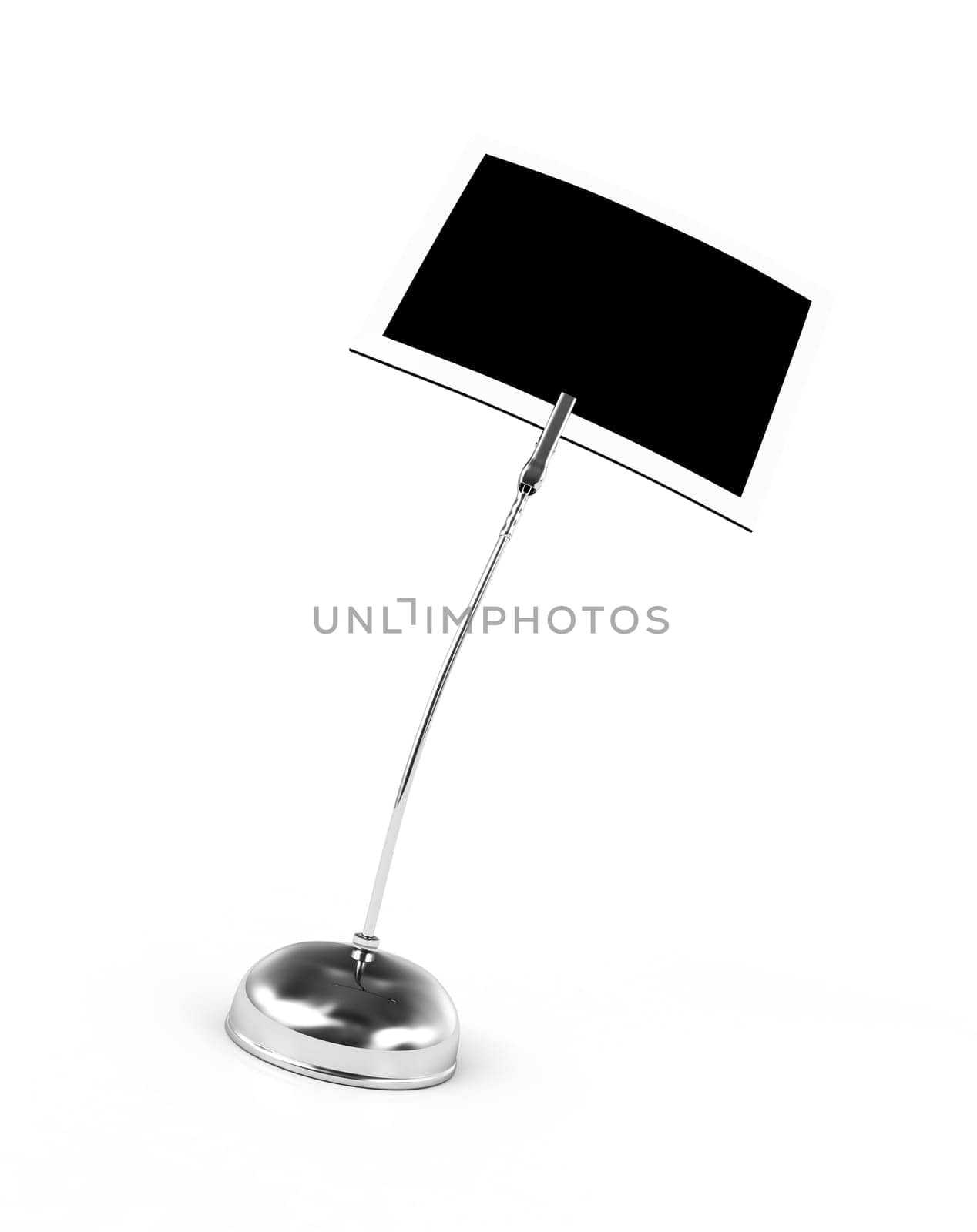 Photo clip silver against white background 6