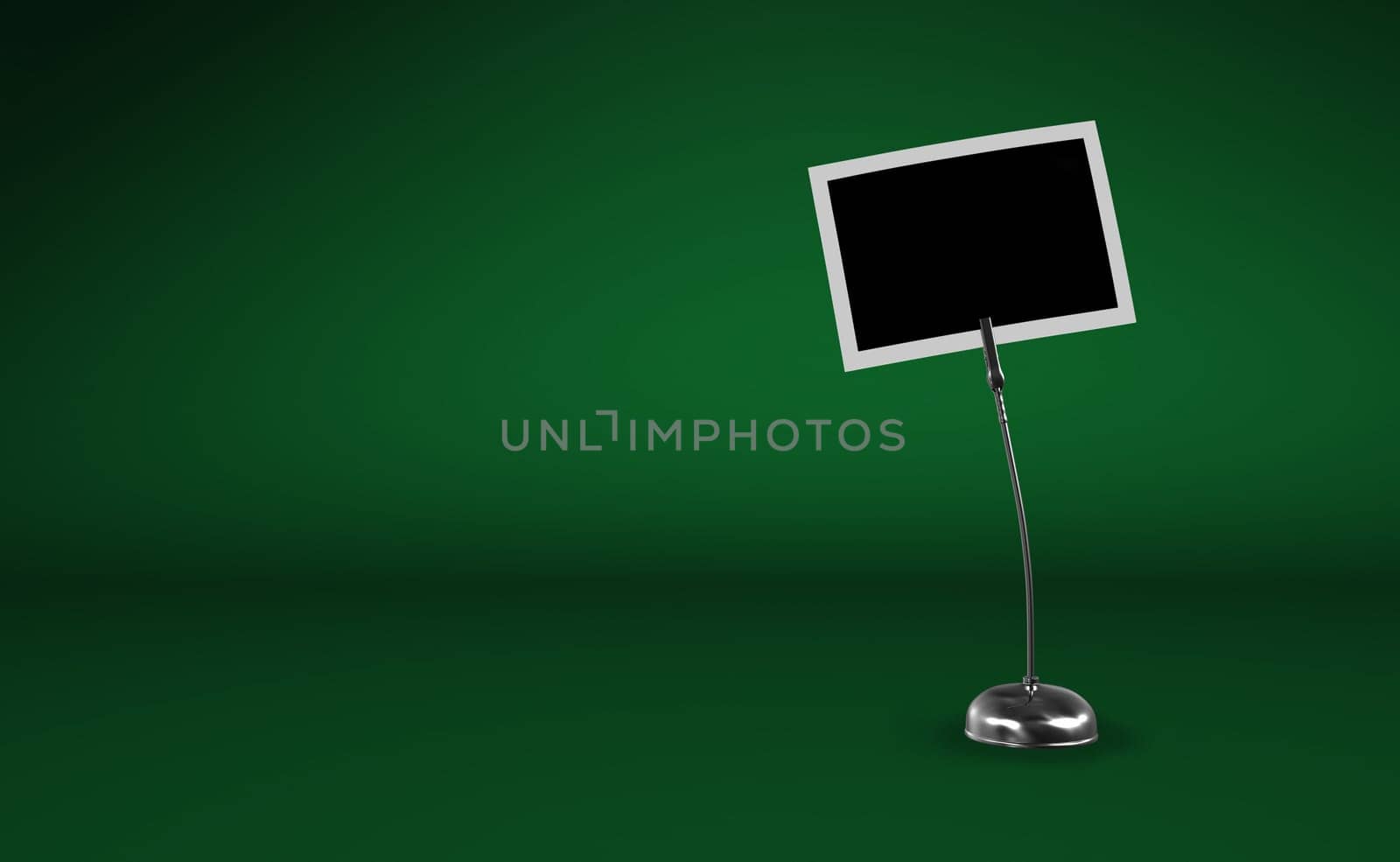 Photo clip silver against green background 2