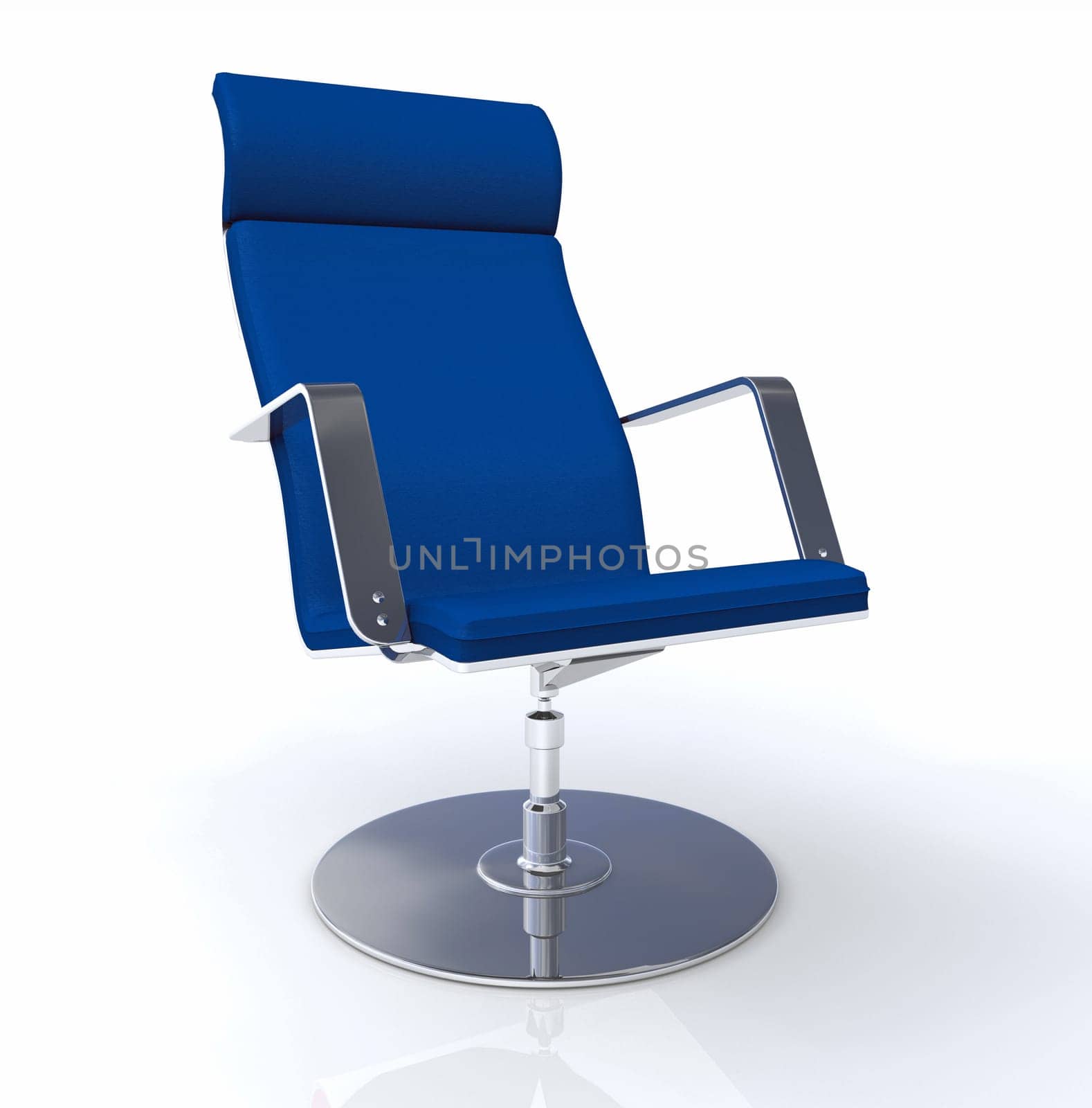 The Designer Executive Chair Blue Silver