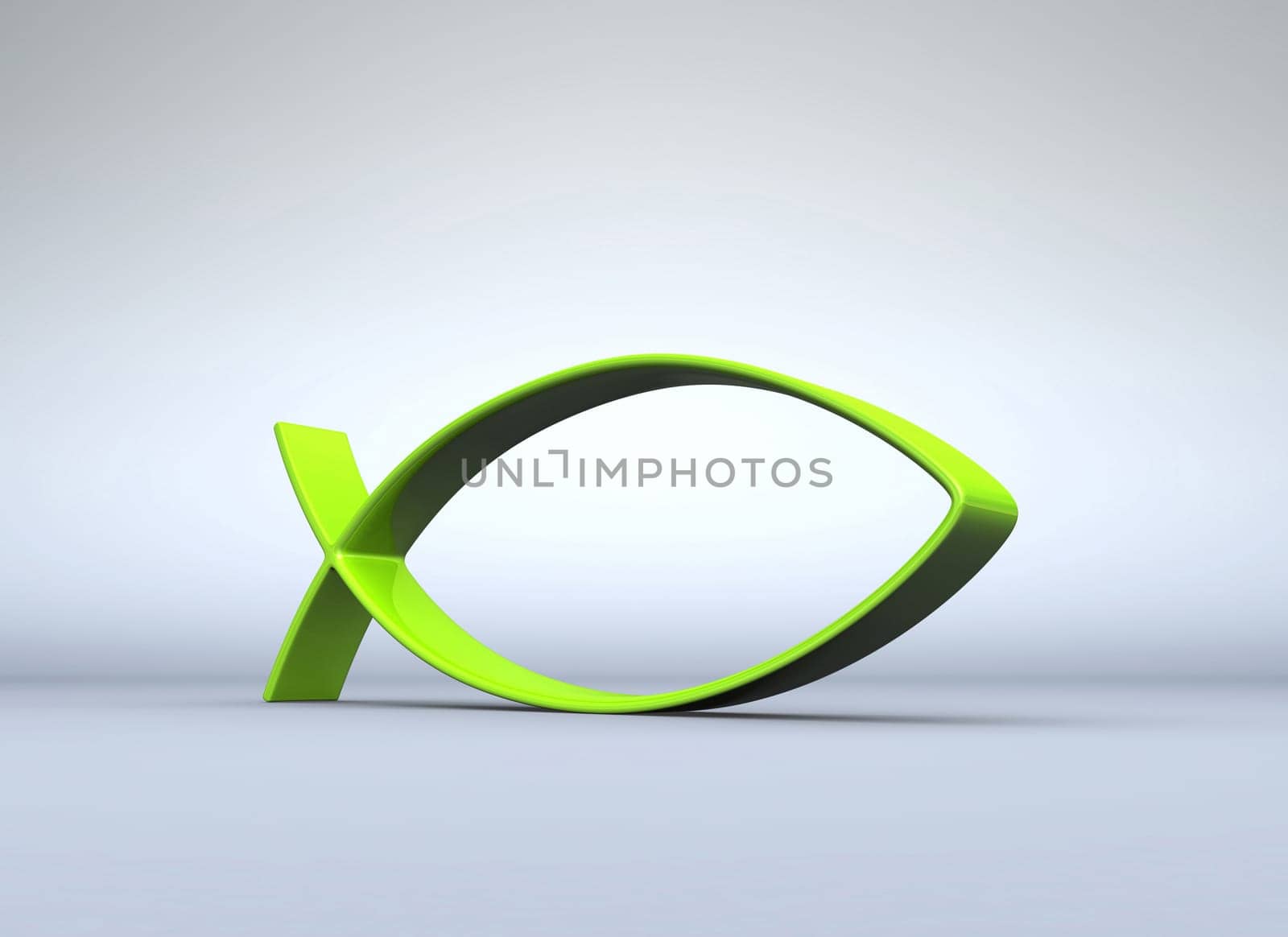 Green fish icon on grey 04