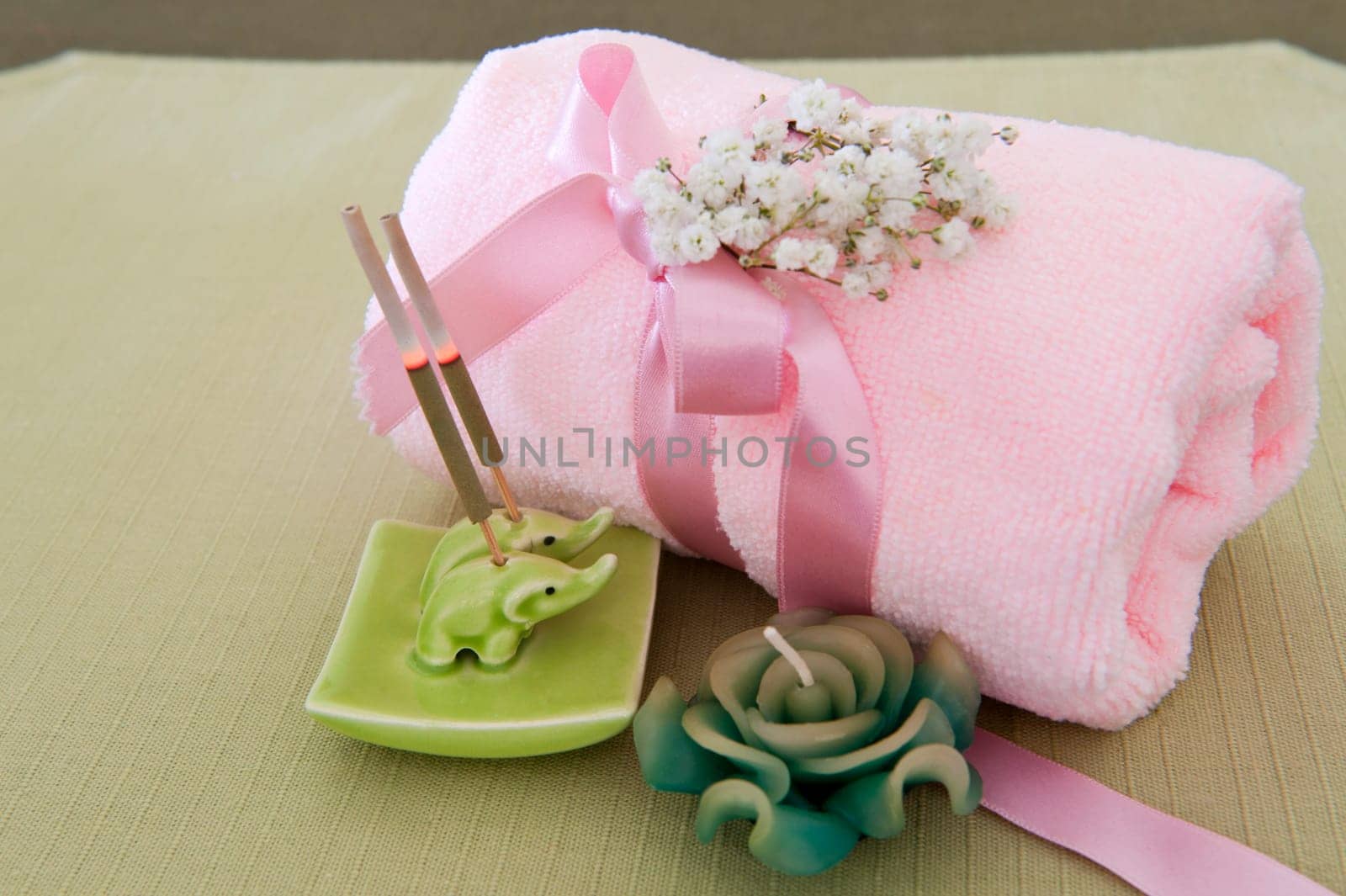 natural products for body care on colored background