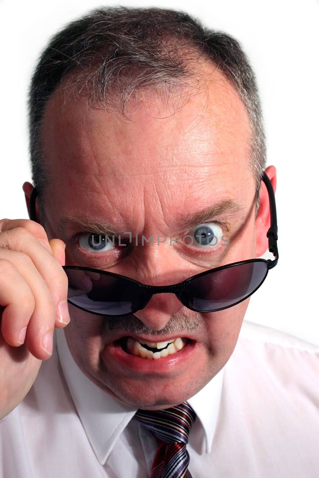 A man is angry about something.