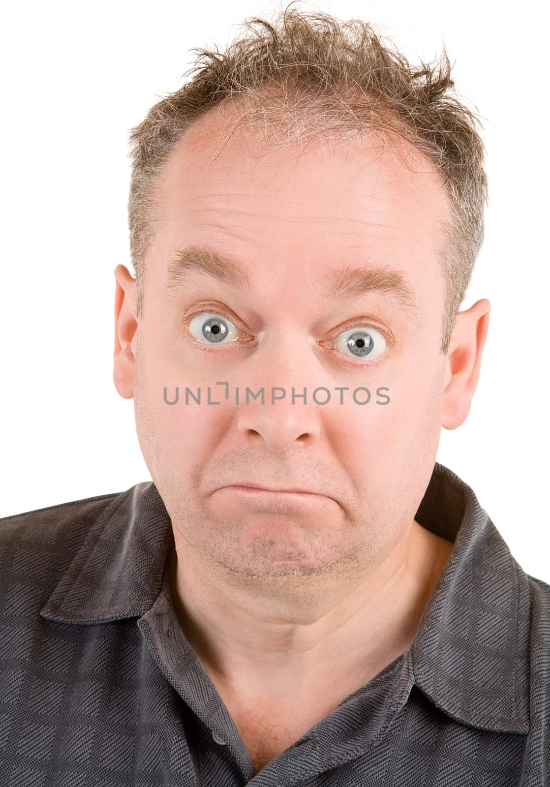 A man appeared to be confused about something.