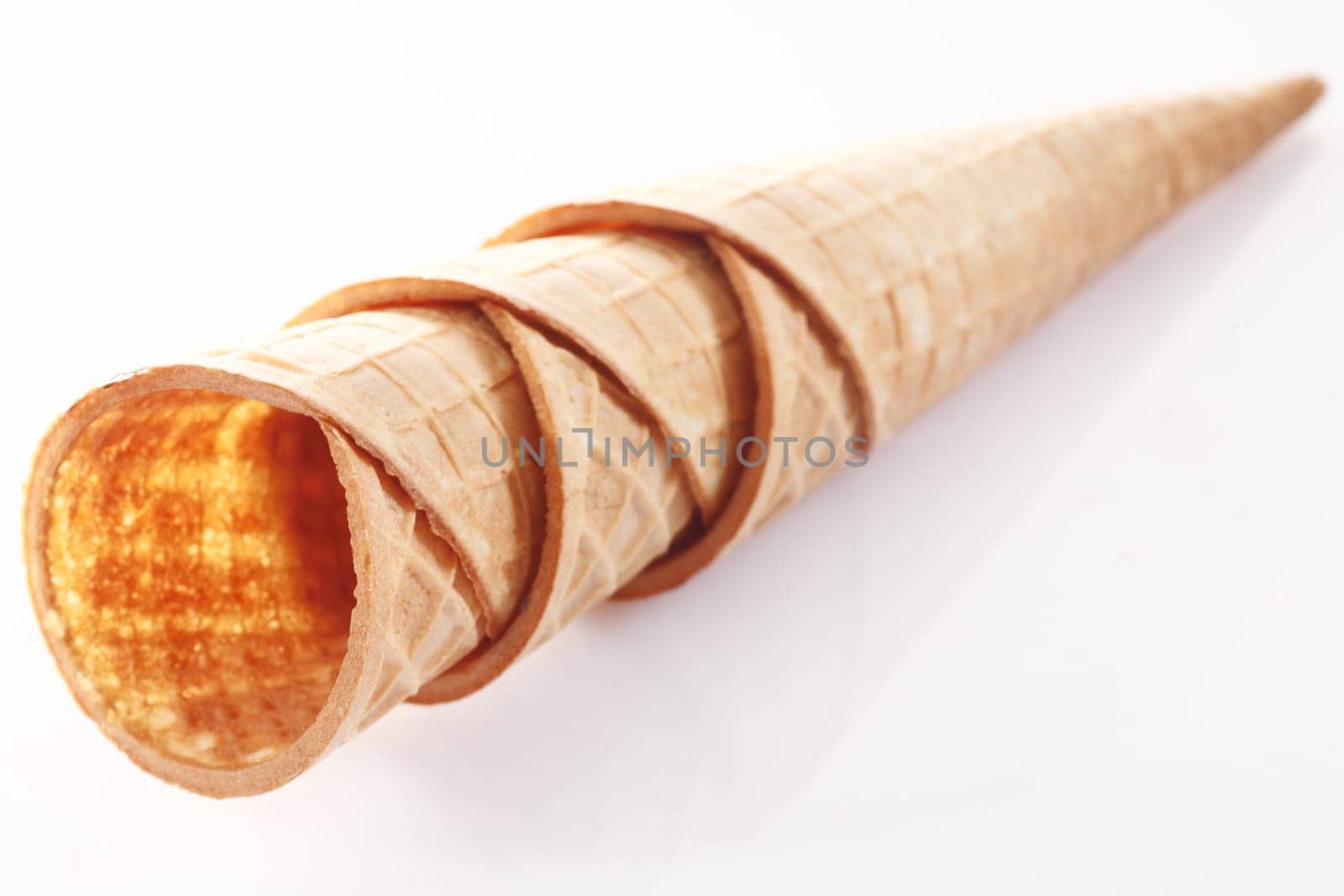 Medium icecream Cones on white background. Visit my portfolio for more.