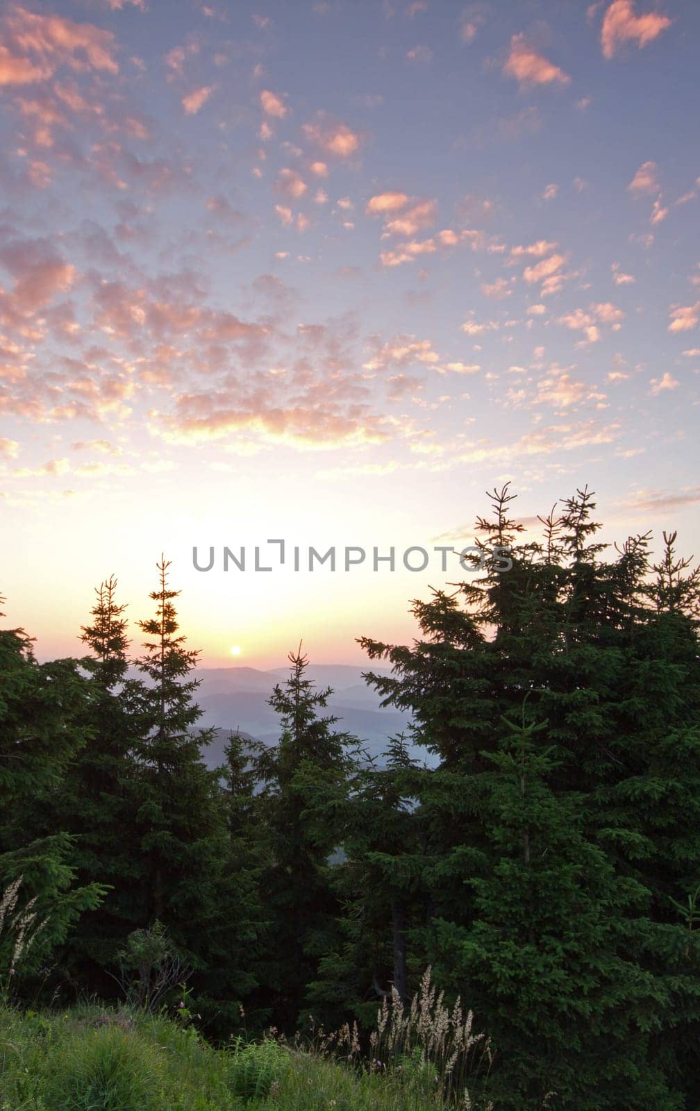 Sunset on the mountain