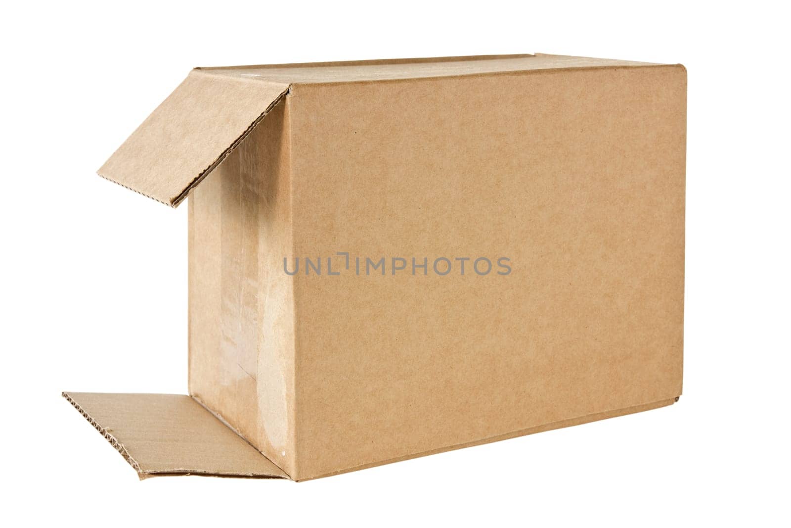 brown cardboard box  isolated on white background
