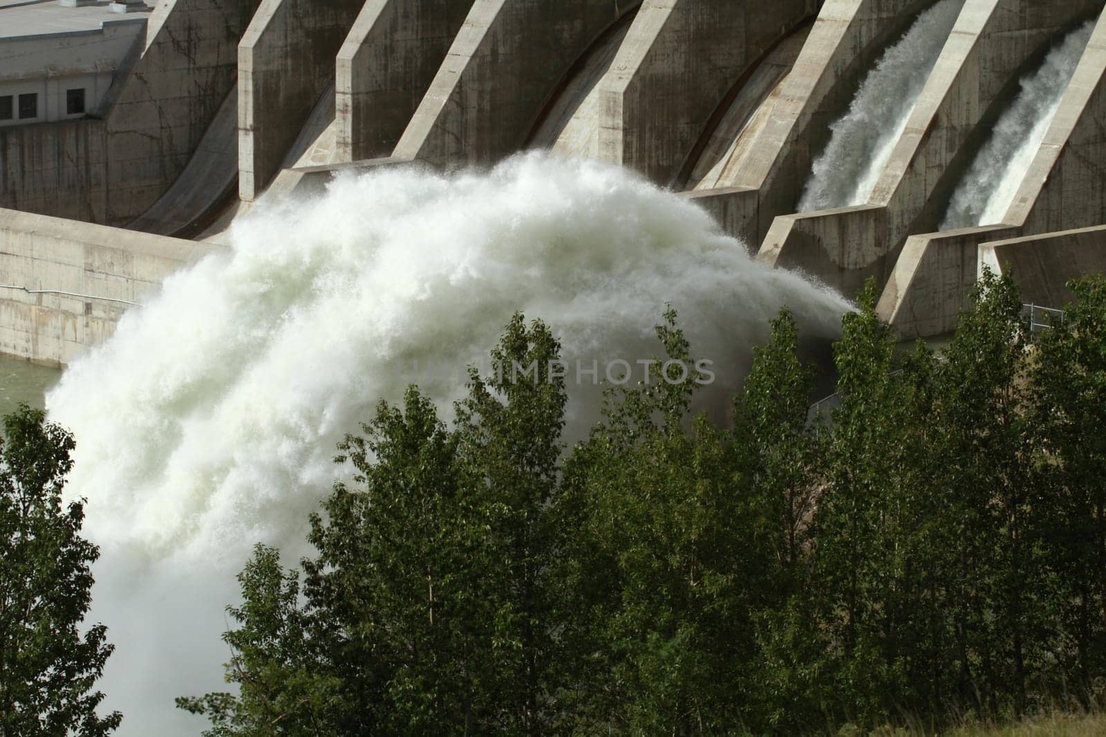 The Ghost Hydroelectric Dam spillway, Alberta, Canada