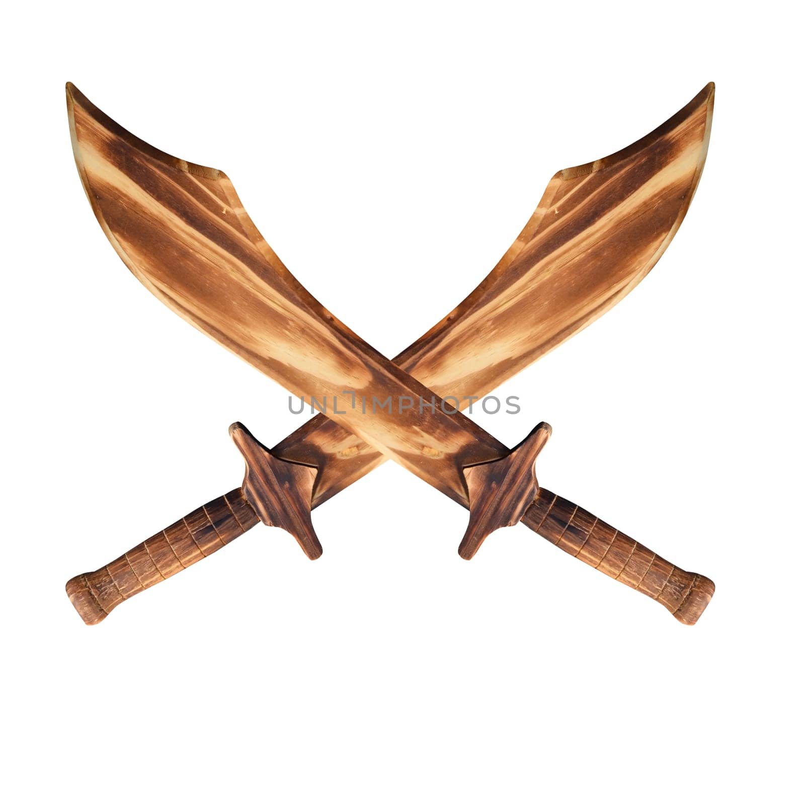 wooden sword isolated on white background