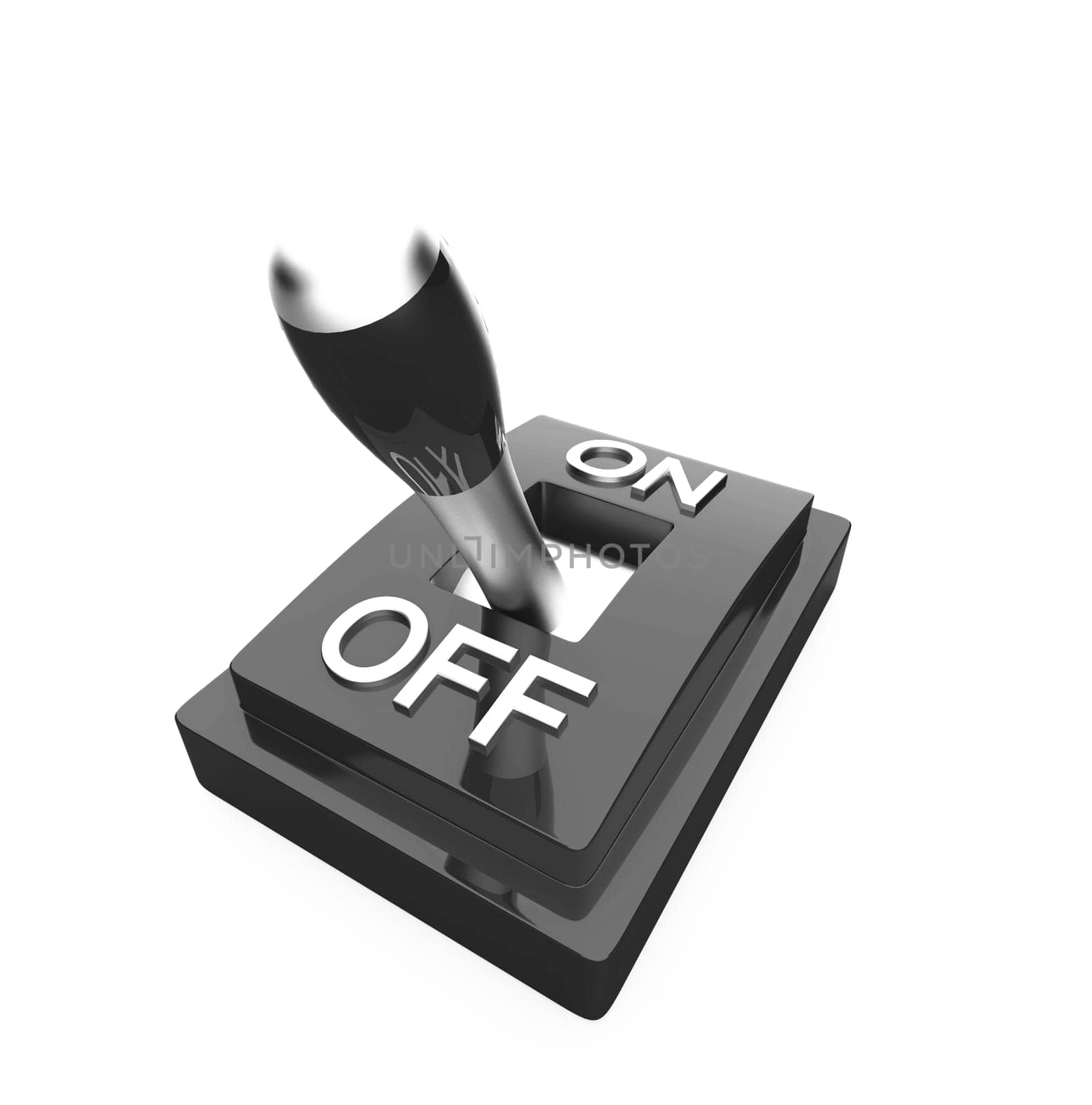 The black 3D toggle switch - OFF