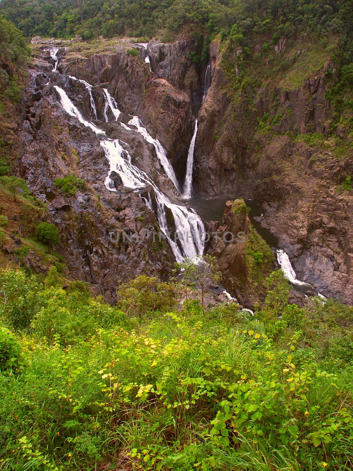 The mighty Barron Falls in Barron Gorge National Park - Queensland, Australia.