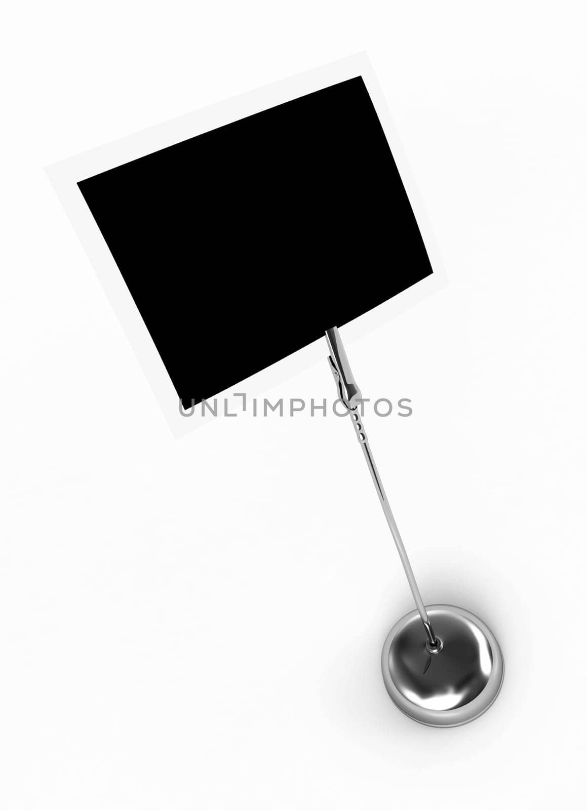 Photo clip silver against white background 9