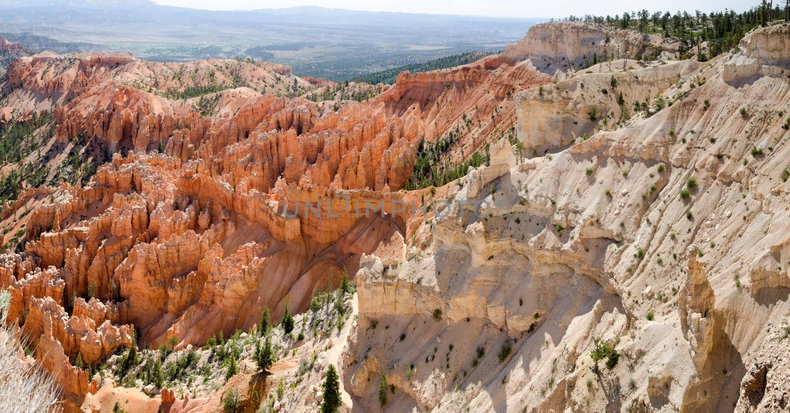 overview at sunrise in Bryce Canyon National Park in Utah in the United States of America