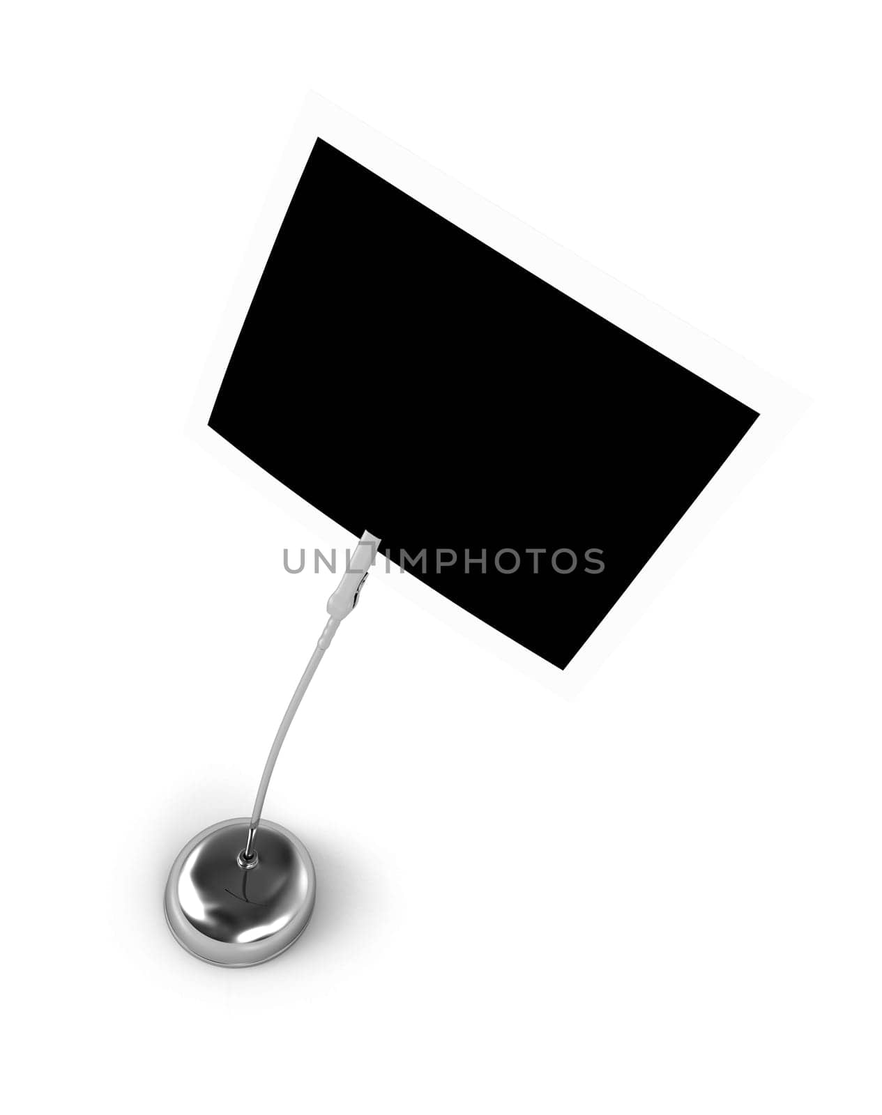 Photo clip silver against white background 11
