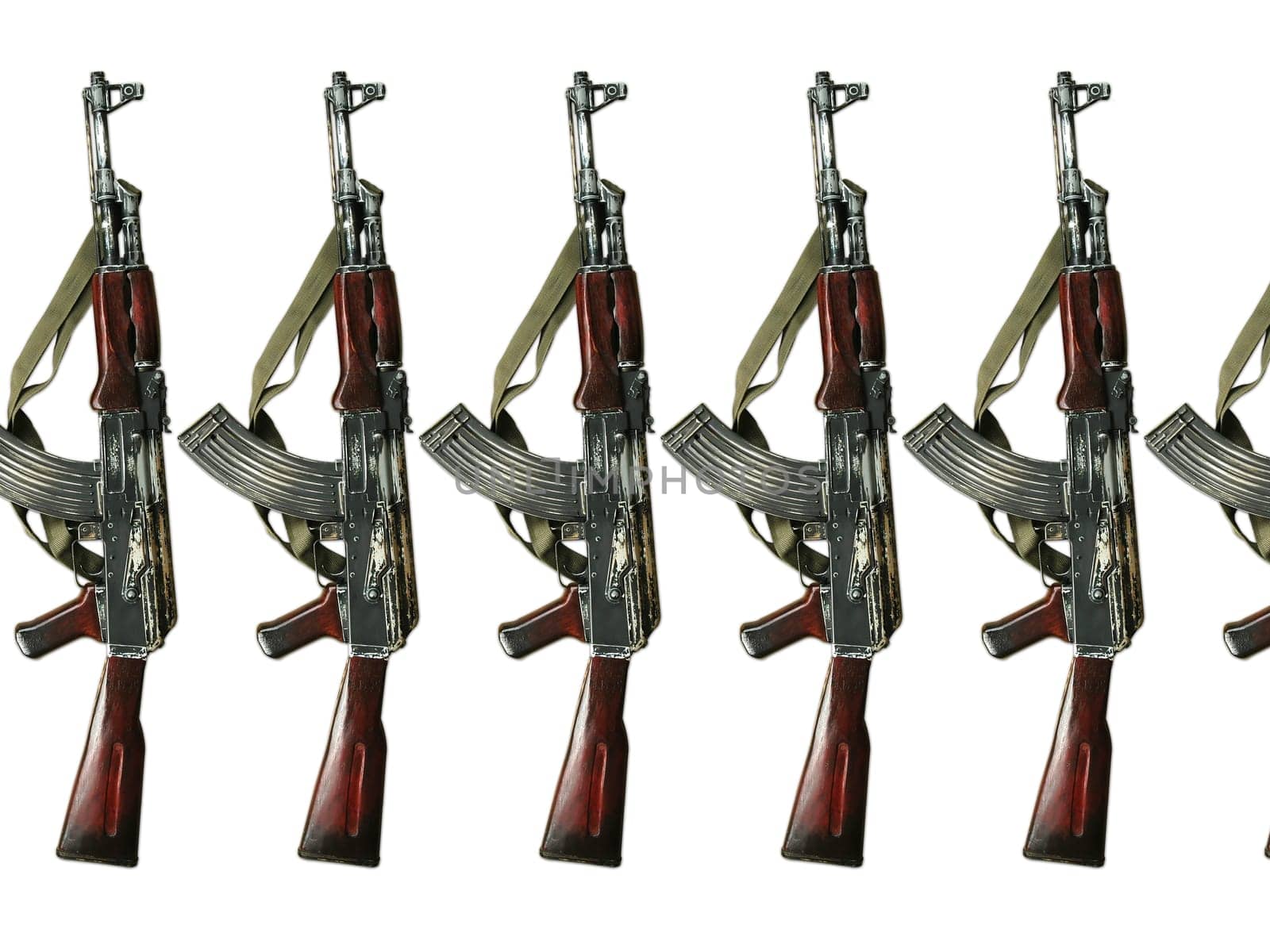 ak 47 on white background