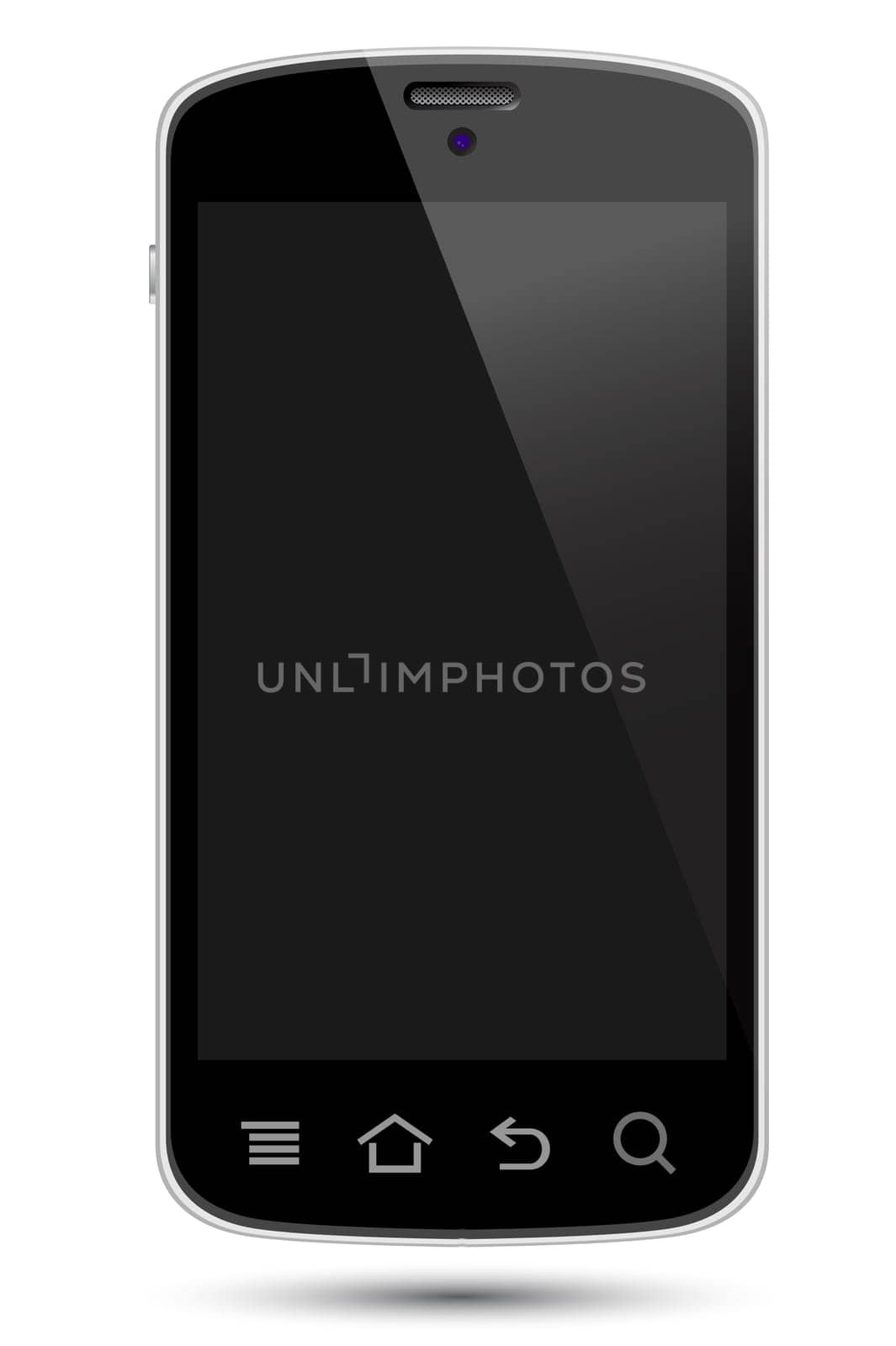 isolated of smartphone illustrations, replace screen with own image.
