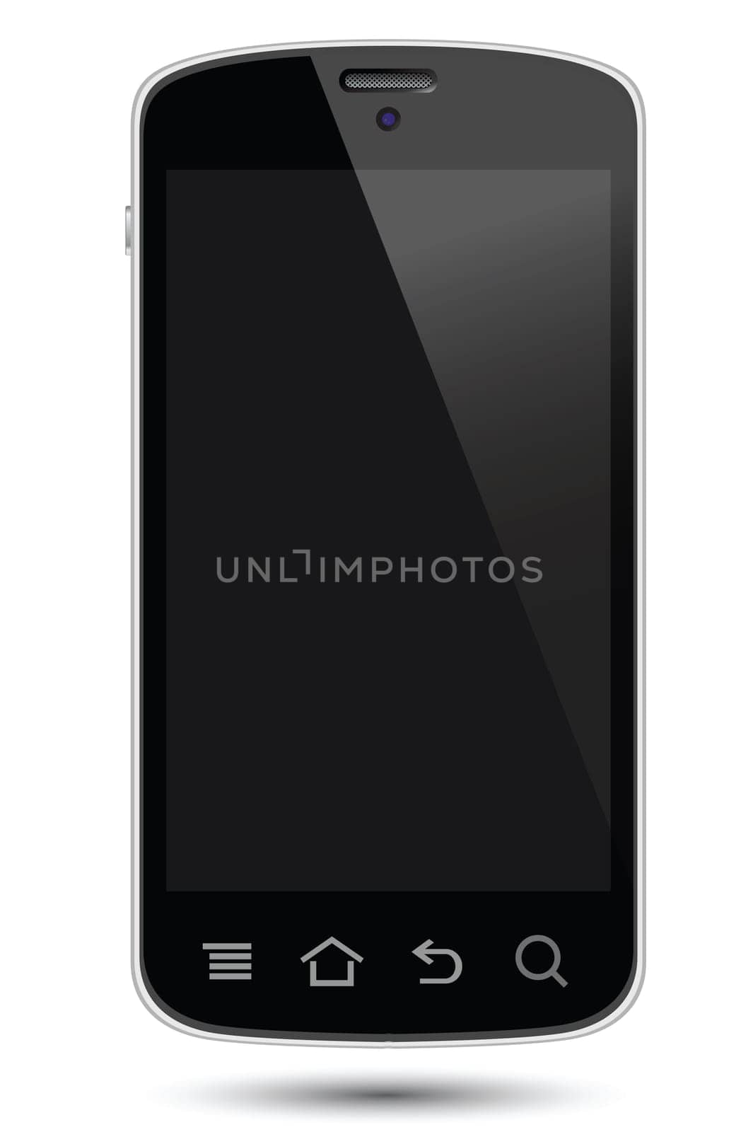 illustrations of smartphone, realistic looking with browsing menue